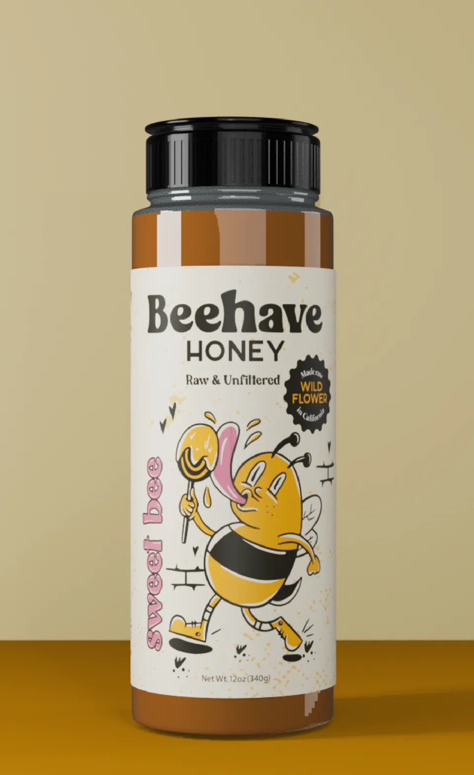 Beehave Honey Sweet Bee 12oz bottle
